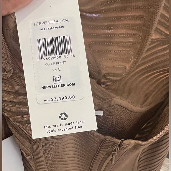 Hervé Leger x Law Roach Ribbon Embroidered Bustier Halter Gown (LIMITED EDITION) - Picture 3 of 6